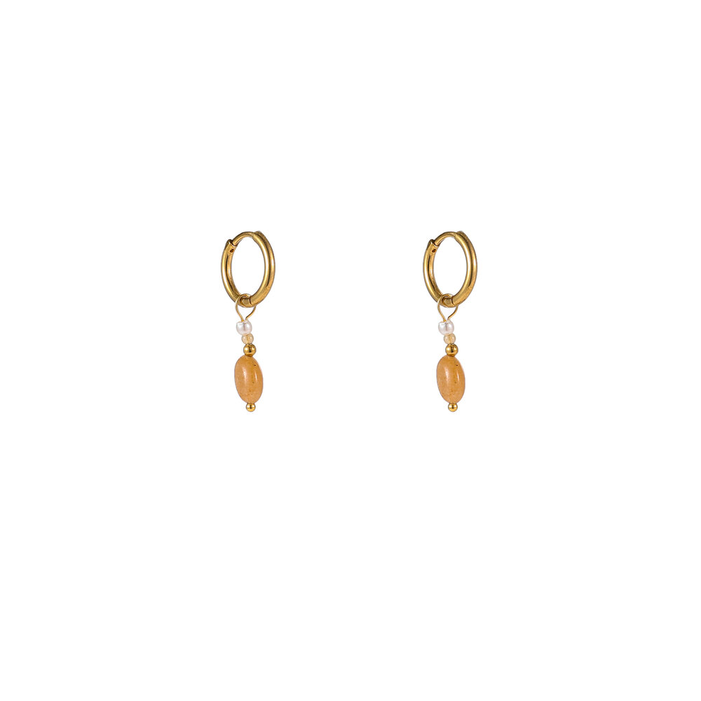 Gem Drop Hoops &ndash; Orange