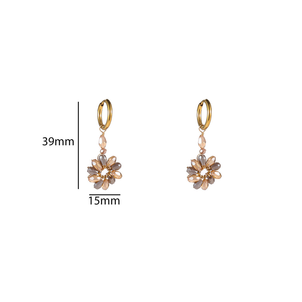 Daisy Drop Hoops &ndash; Champagne