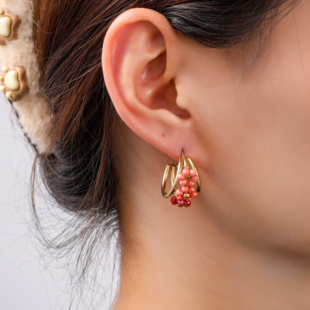 Glitz Hoops &ndash; Pink