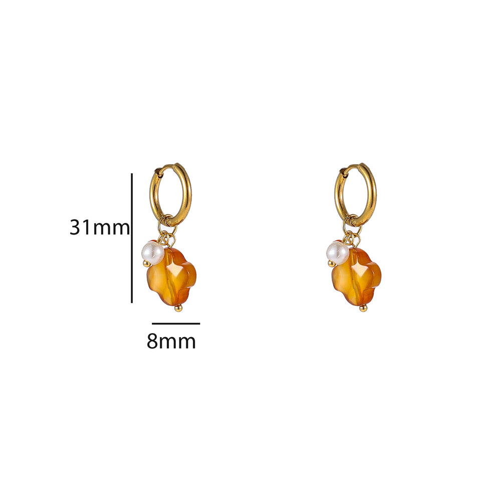 Flora Hoops &ndash; Orange