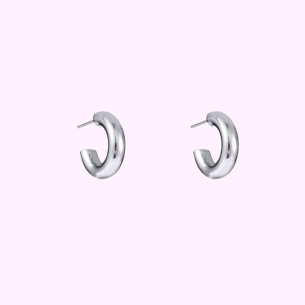 Chunky Hoops - Silver
