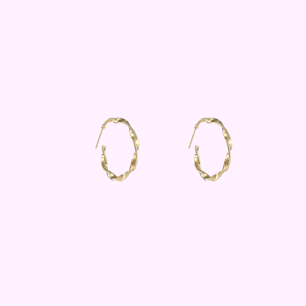 Twisted Hoops - Gold