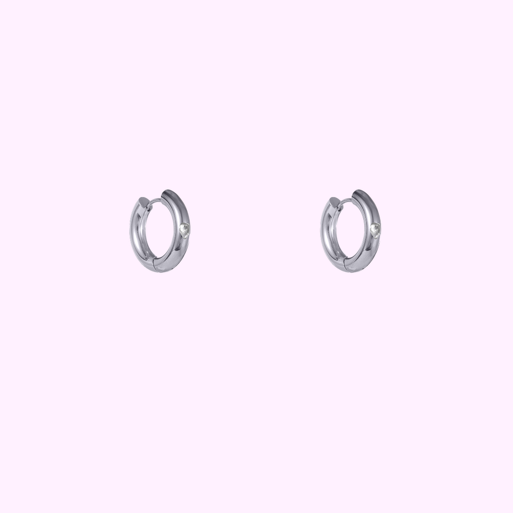 Sparkle Hoops - Silver