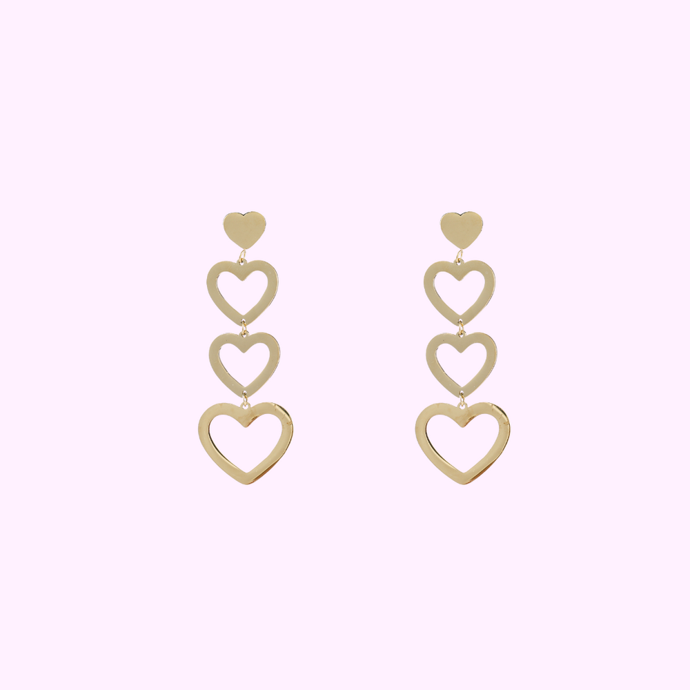 Cascading Hearts - Gold
