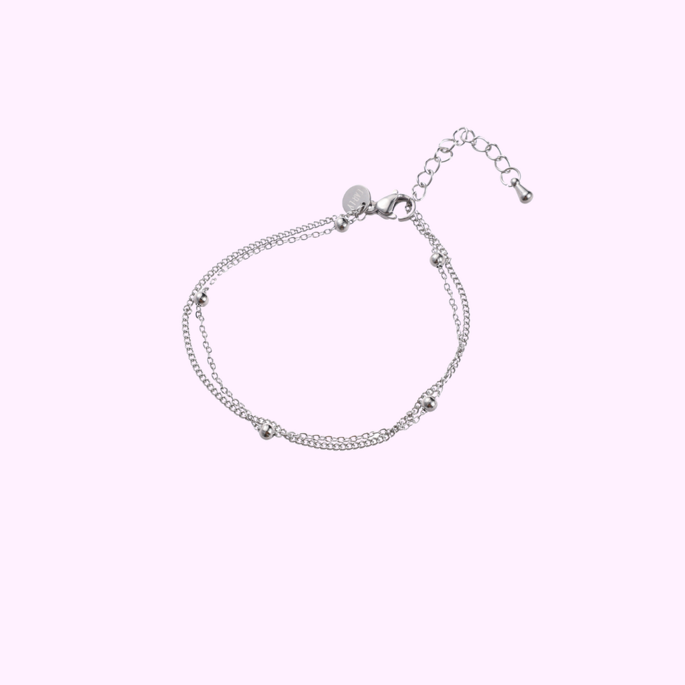 Double Chain Bracelet - Silver