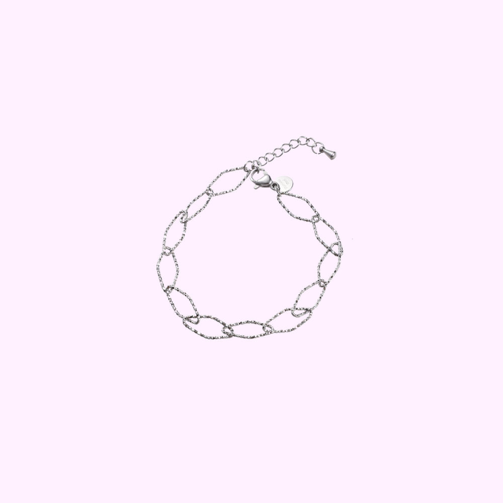 Twisted Links Bracelet - Silver