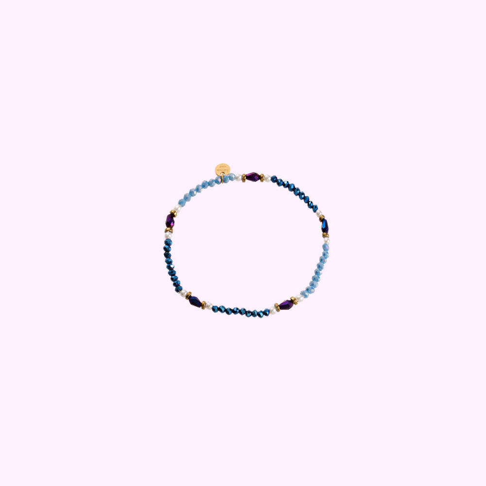 Luna Beads Bracelet - Blue