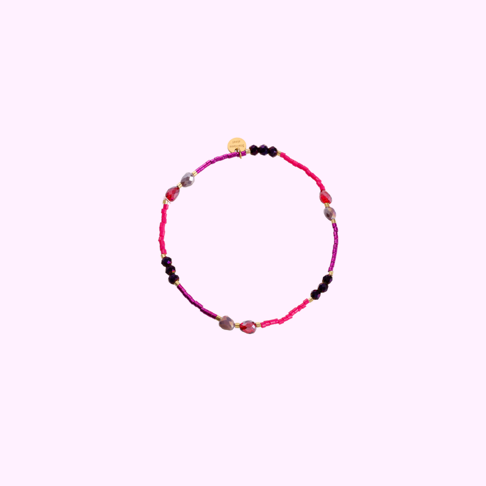 Aura Beads Bracelet - Purple and Pink