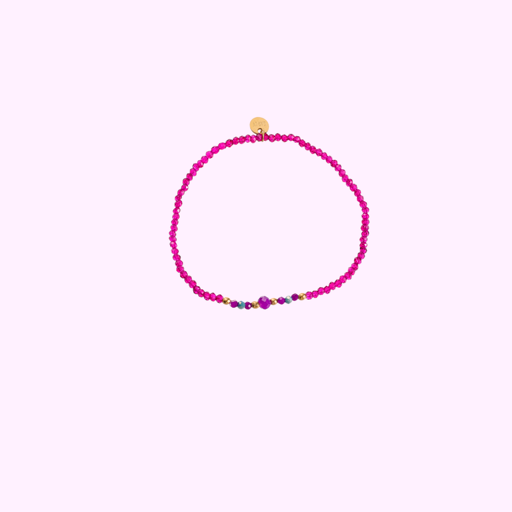 Radiance Beads Bracelet - Purple and Pink