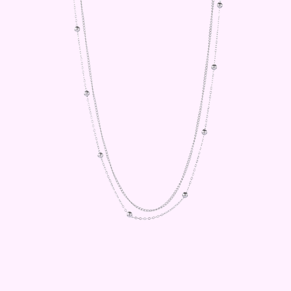 Layered Necklace - Silver
