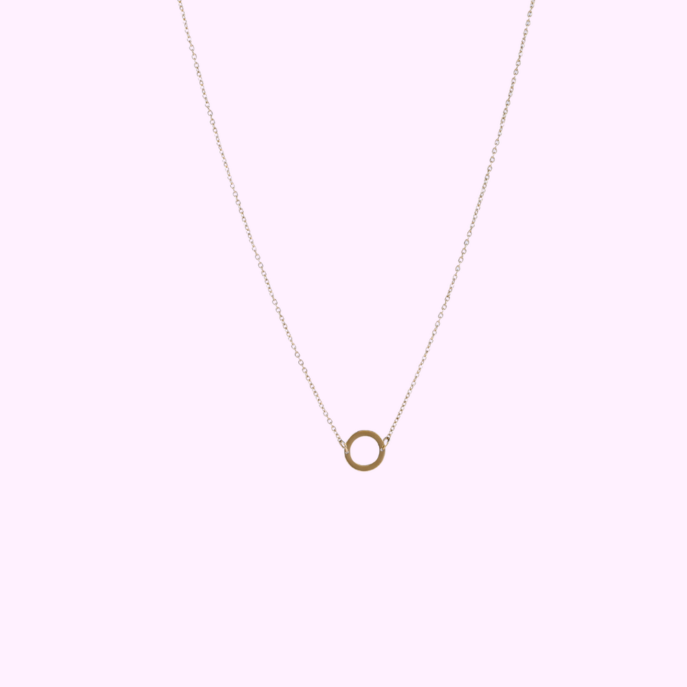 Minimal Circle Necklace - Gold