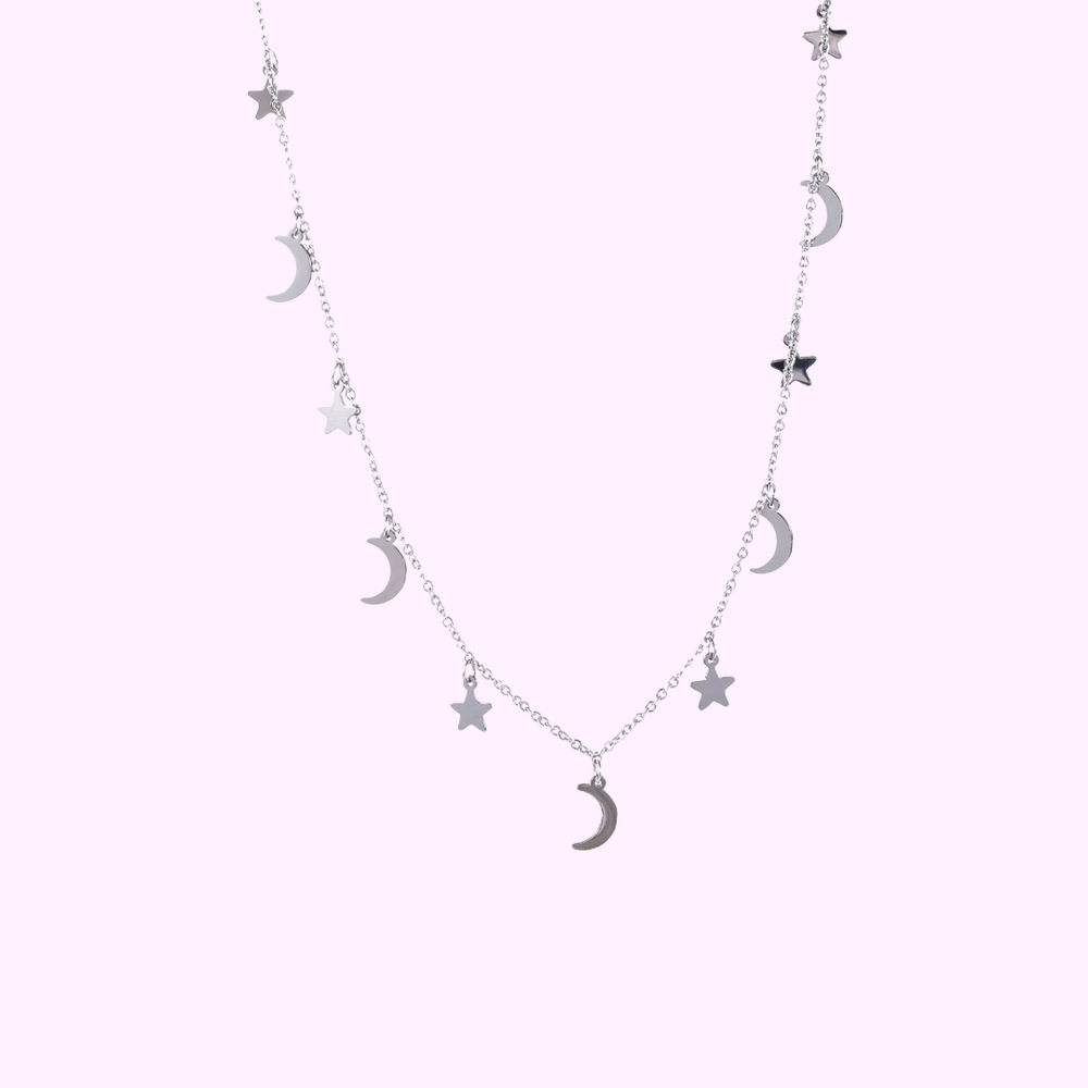 Celestial Charms Necklace - Silver