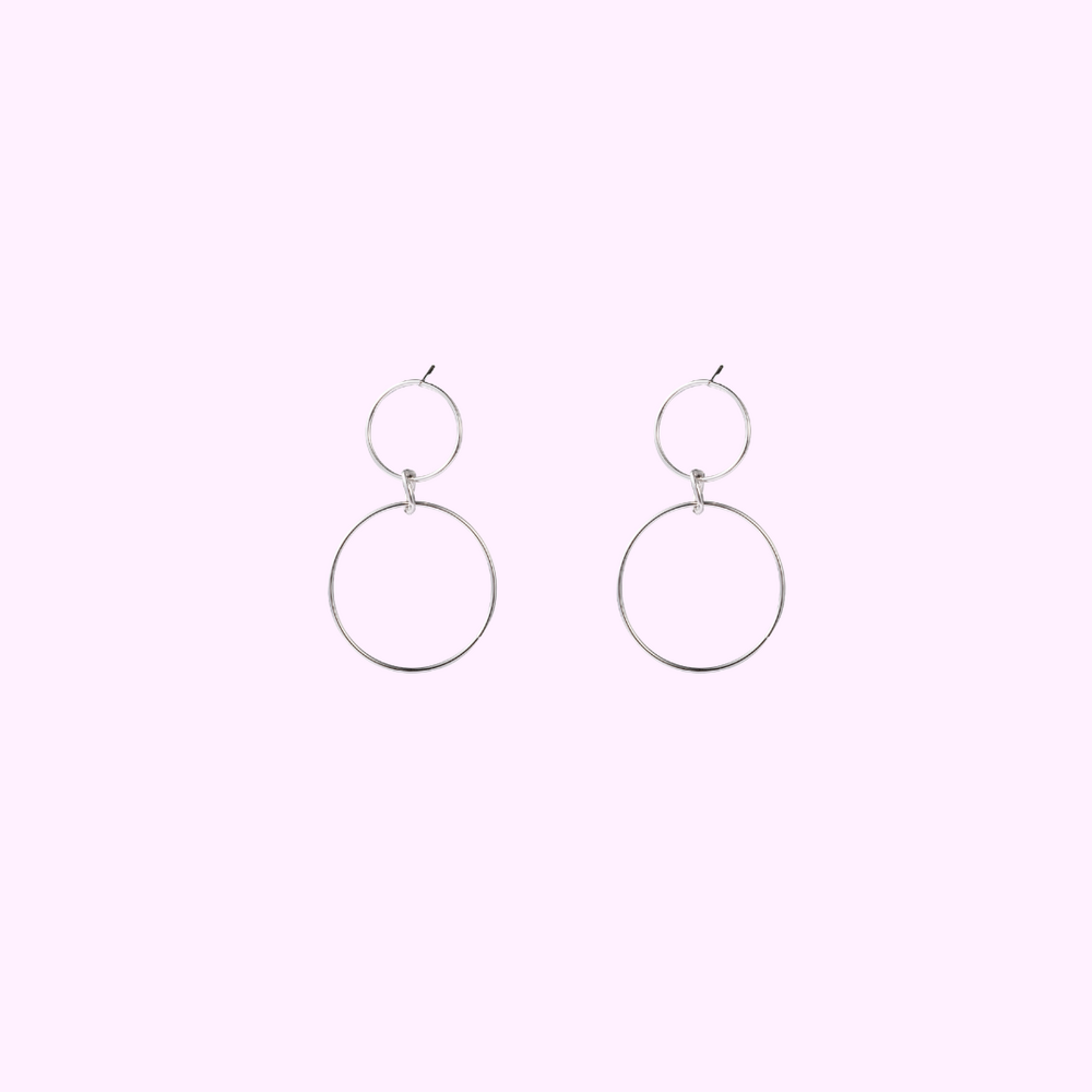Doubles Rings Dangle - Silver