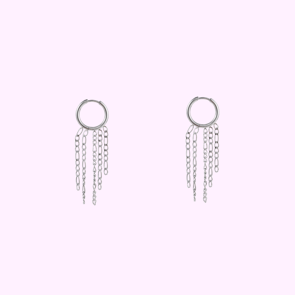 Hoop + 5 chains - Silver