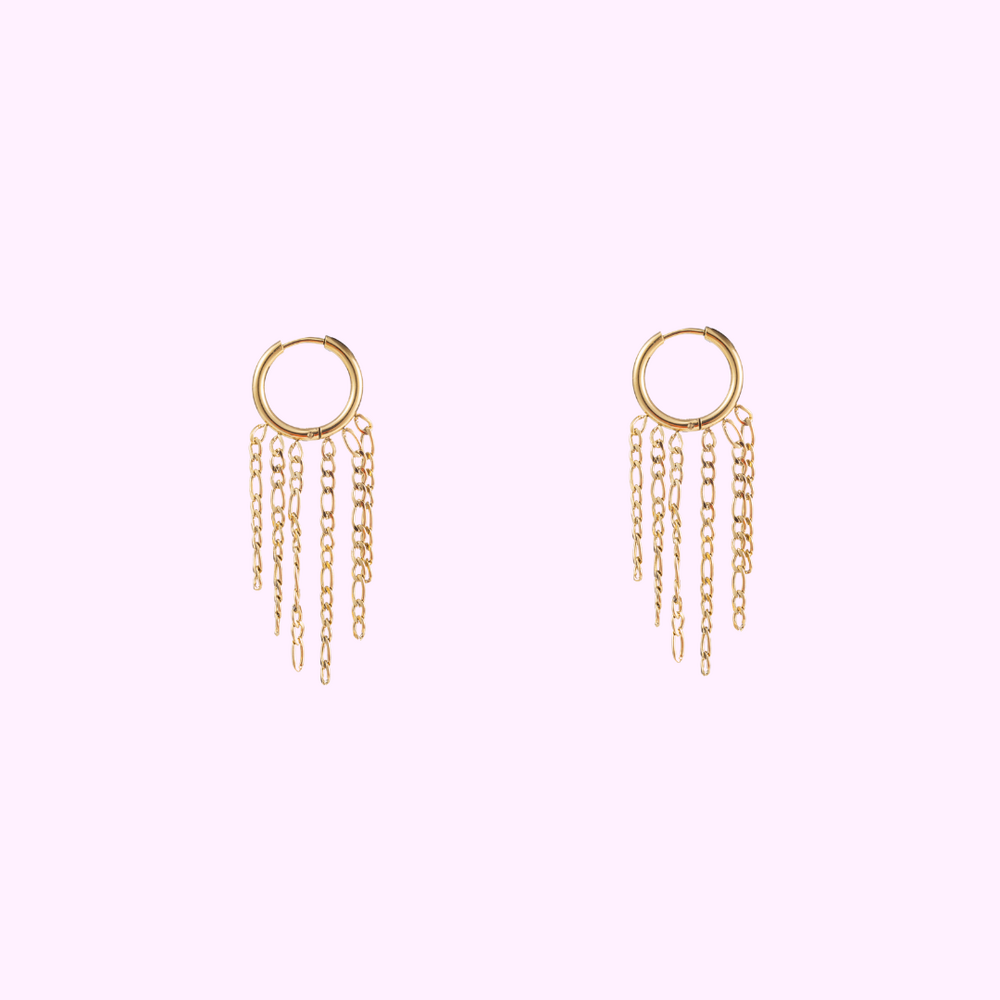 Hoop + 5 chains - Gold