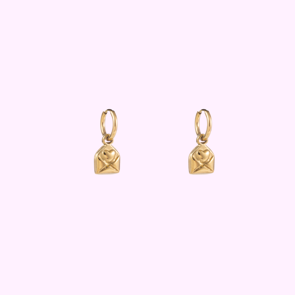 Love Letter Hoop - Gold