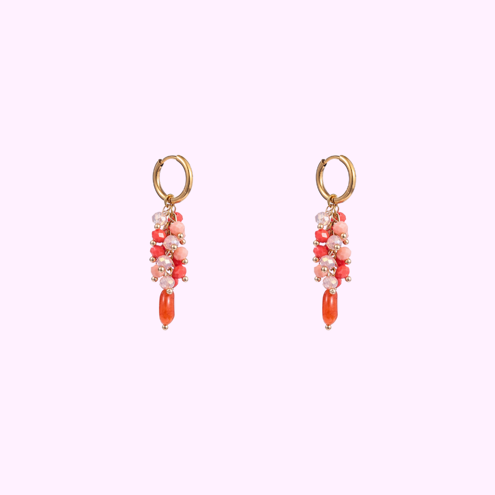 Summer Bunch Hoop - Gold and Red