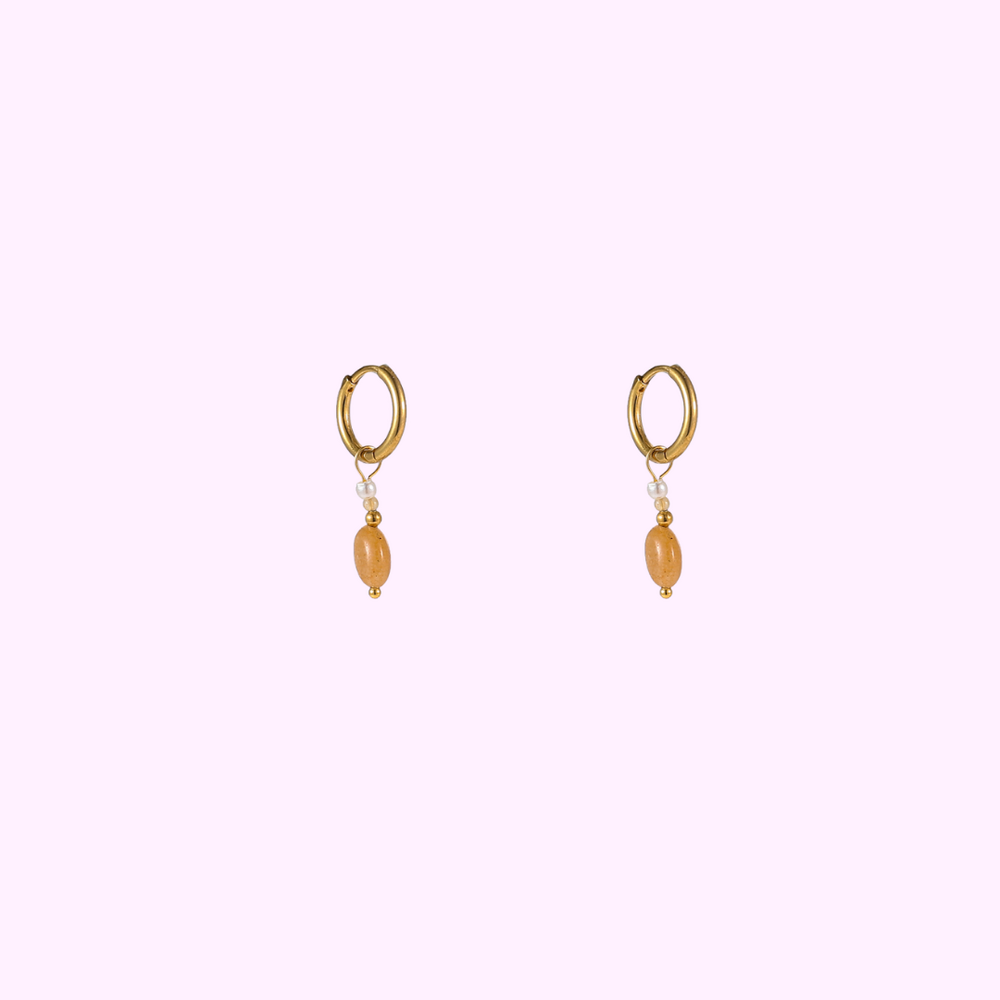 Gem Drop Hoops &ndash; Orange
