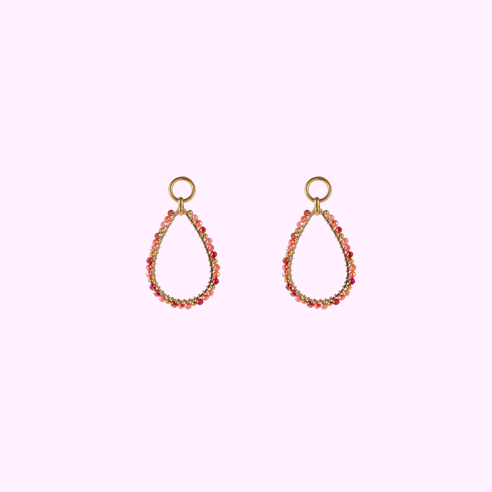 Beaded Teardrops &ndash; Red