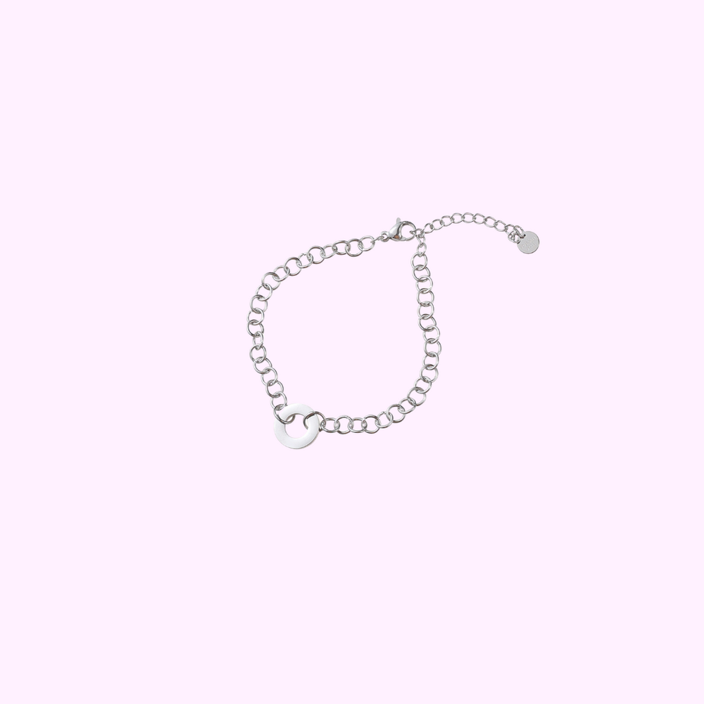 Circle Link Bracelet &ndash; Silver