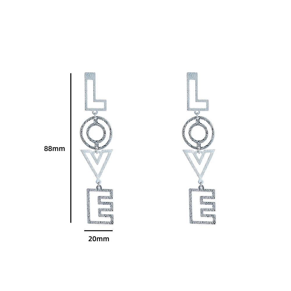 Bold Love Earring - Silver