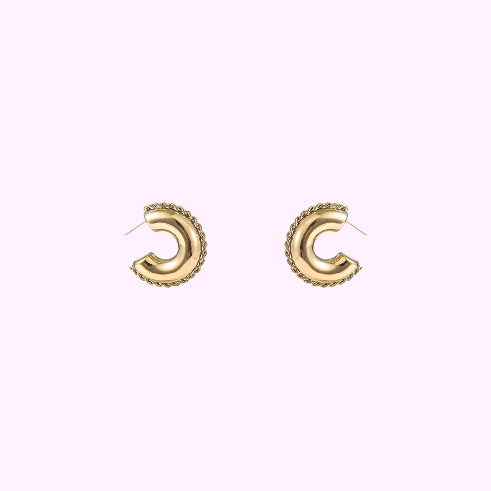 Bold Hollow Hoop - Gold