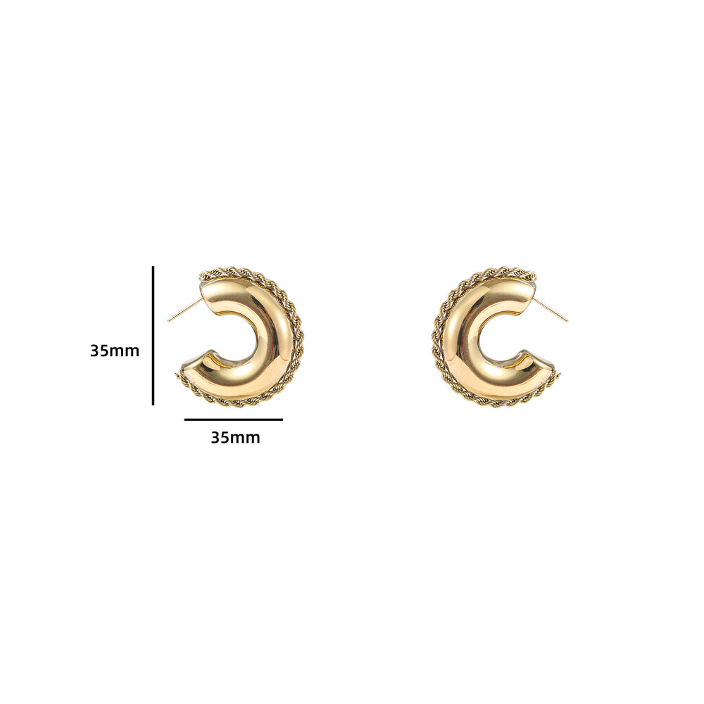 Bold Hollow Hoop - Gold