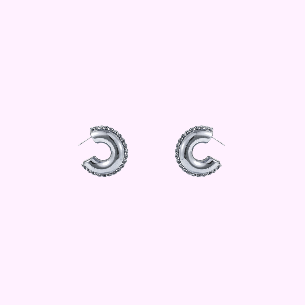 Bold Hollow Hoop - Silver