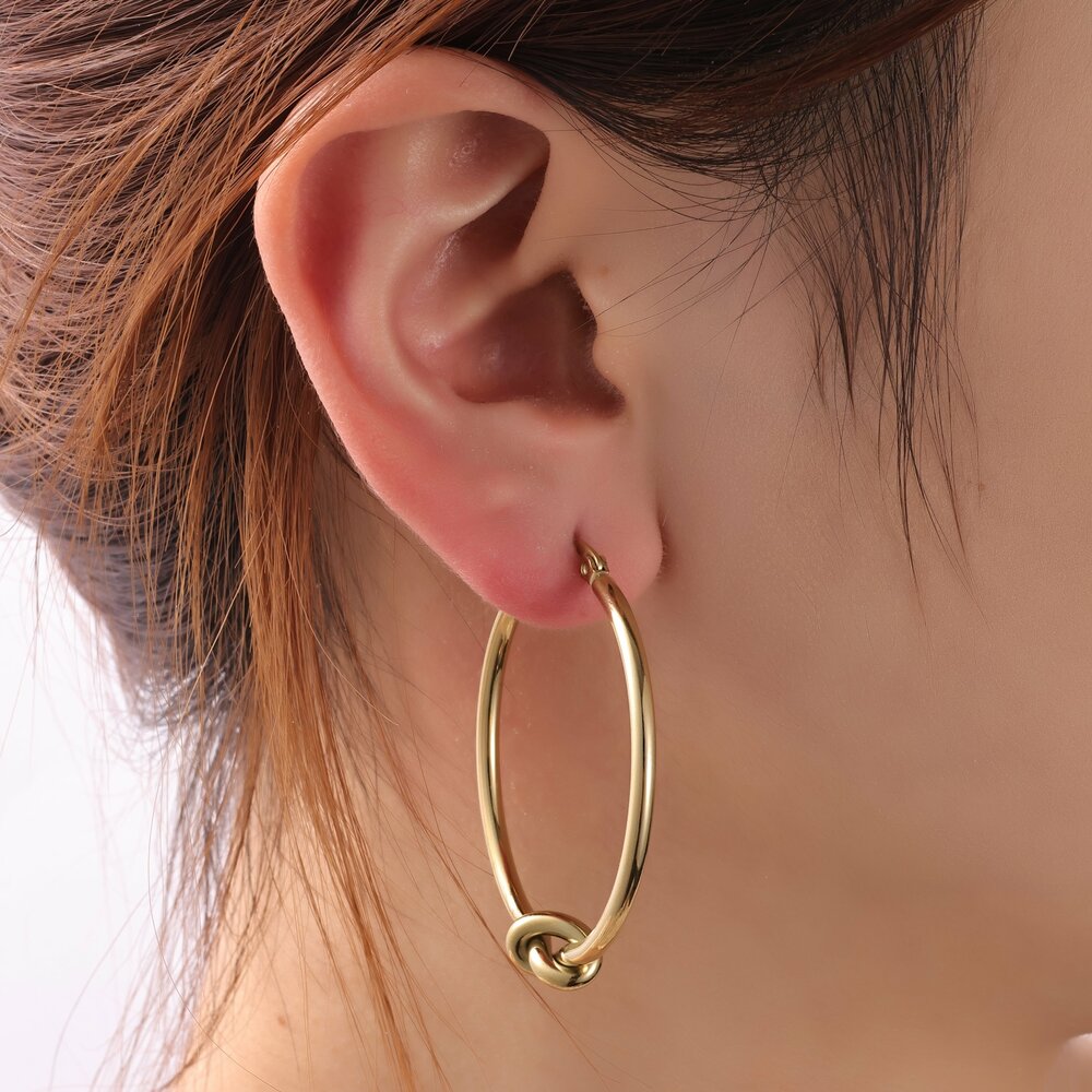 Infinity Knot Hoop - Gold