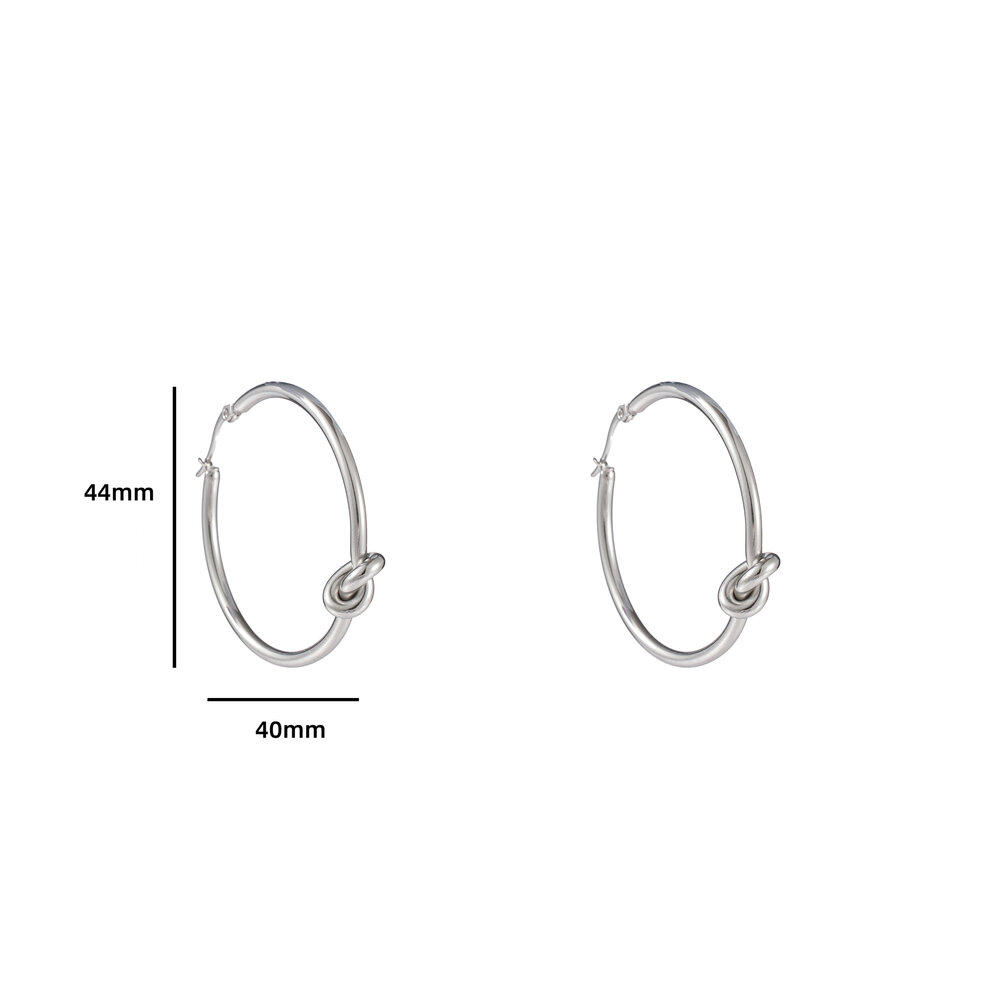 Infinity Knot Hoop - Silver