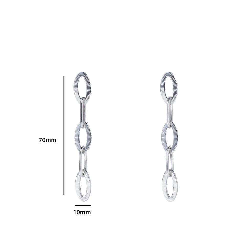 Classic Oval Drop - Silver