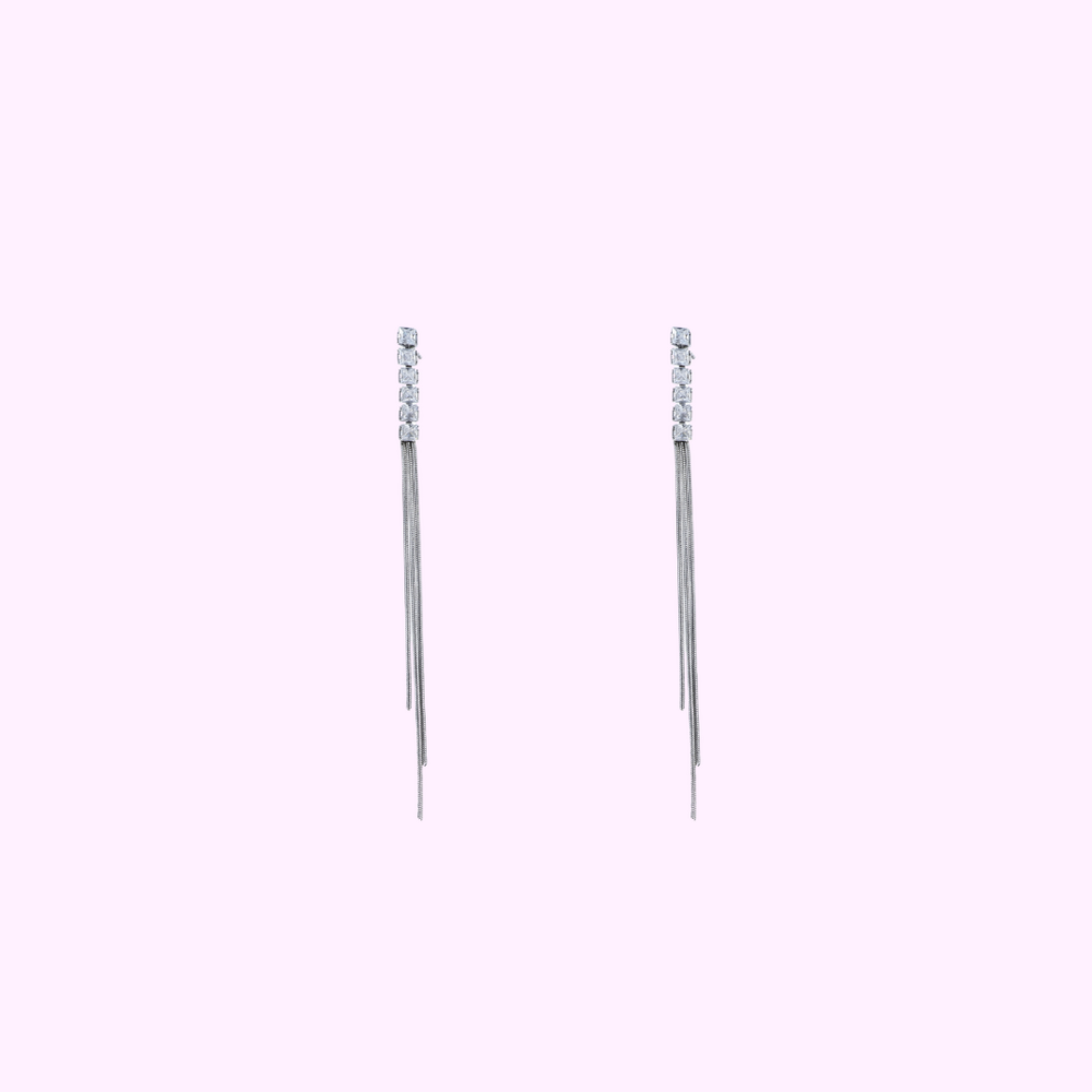 Sparkle Duo Earring - Silver