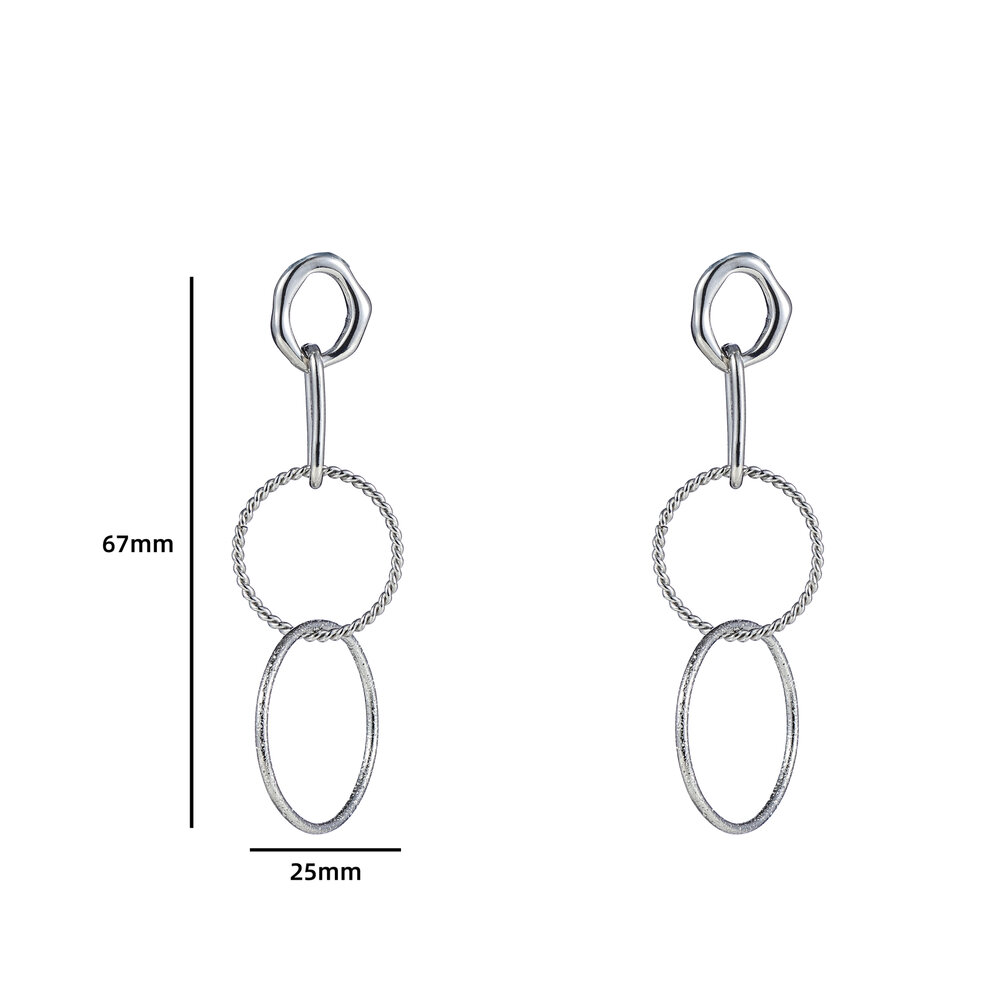Linked Essence Earring - Silver