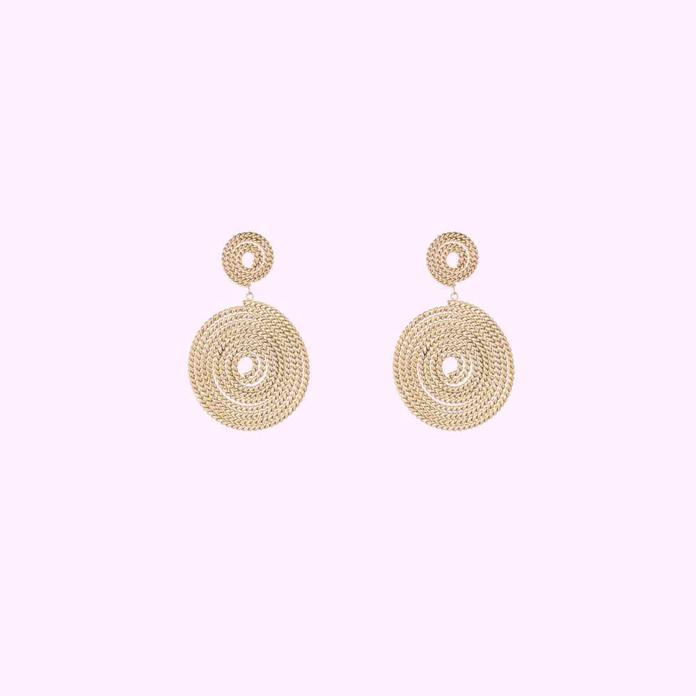Twist Up Earring - Gold
