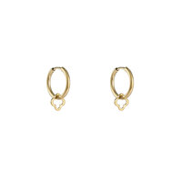 Petite Clover Hoops - Gold