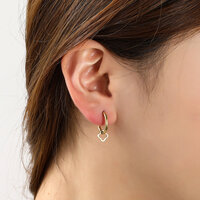 Petite Clover Hoops - Gold