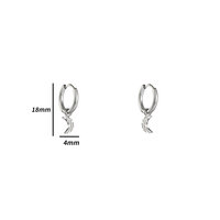 Lunar Charm Hoops - Silver