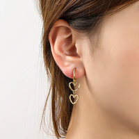 Double Heart Charms - Gold