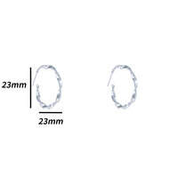 Twisted Hoops - Silver