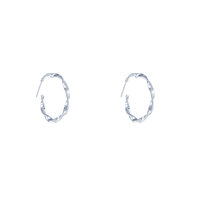 Twisted Hoops - Silver