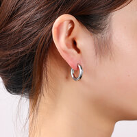 Sparkle Hoops - Silver