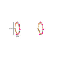 Beaded Glam Hoops - Multicolor