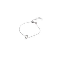 Sparkling Clover Bracelet - Silver