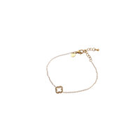 Sparkling Clover Bracelet - Gold
