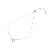 Sparkling Clover Necklace - Silver