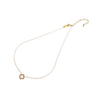 Sparkling Clover Necklace - Gold