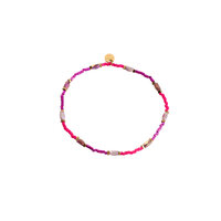 Serenity Beads Bracelet - Purple and Pink