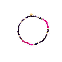 Luna Beads Bracelet - Purple and Pink