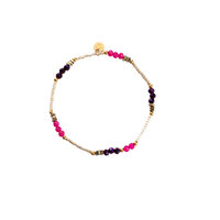 Enigma Beads Bracelet - Purple and Pink