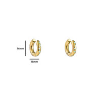 Cute Heart Hoop - Gold and Blue